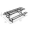 Flash Furniture Mantilla Rectangle Picnic Table, Black, Expanded Metal, Mesh, Steel Frame, 8 ft L SLF-EML-96-BK-GG - alternate 7